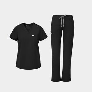 Figs Black Women's Scrub Set- The Set